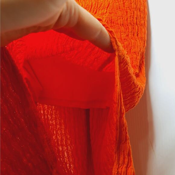 Free People Vibrant Orange Midi Dress - Picture 8 of 14